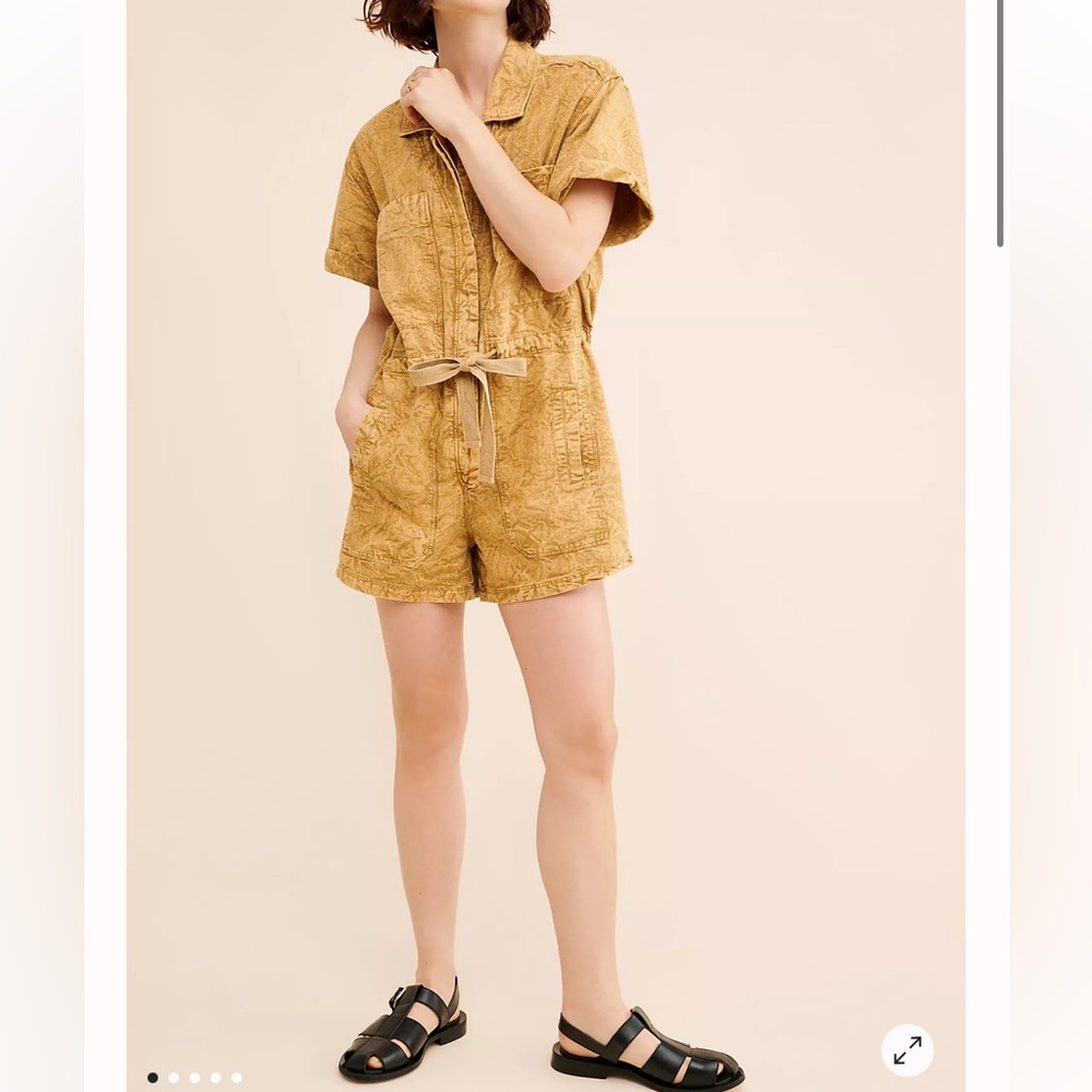 NWT Free People Rhodes Chino Romper Size S - Picture 1 of 12